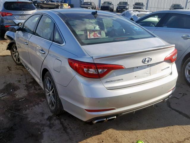 5NPE34AB6FH075155 - 2015 HYUNDAI SONATA SPO SILVER photo 3