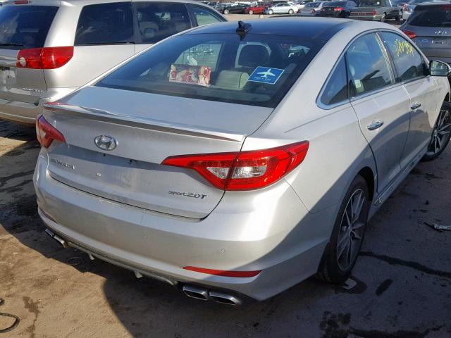 5NPE34AB6FH075155 - 2015 HYUNDAI SONATA SPO SILVER photo 4