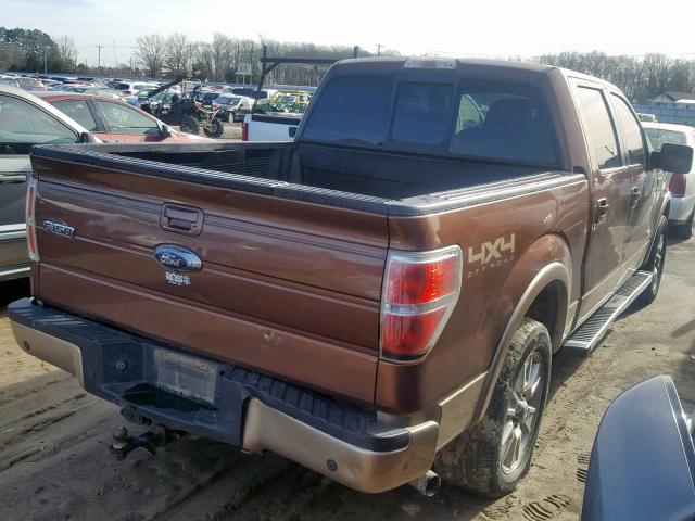 1FTFW1ET6BFD02989 - 2011 FORD F150 SUPER BROWN photo 4