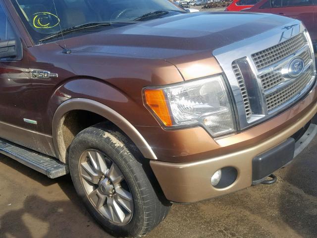 1FTFW1ET6BFD02989 - 2011 FORD F150 SUPER BROWN photo 9