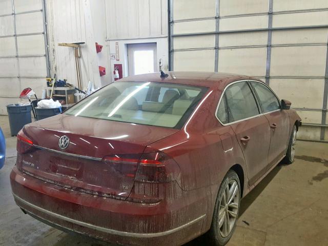 1VWBA7A39JC000177 - 2018 VOLKSWAGEN PASSAT SE BURGUNDY photo 4