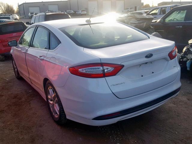 1FA6P0H75F5129232 - 2015 FORD FUSION SE WHITE photo 3