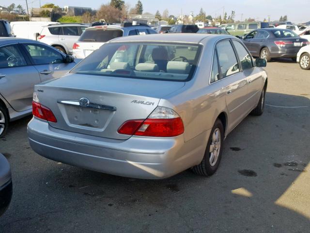 4T1BF28B43U283374 - 2003 TOYOTA AVALON XL SILVER photo 4