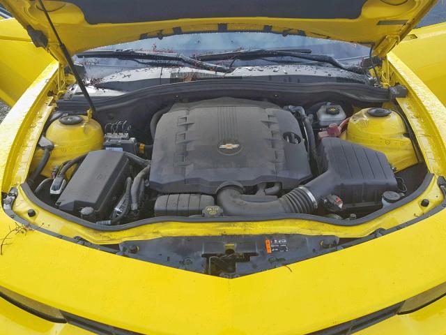 2G1FA1E36E9284160 - 2014 CHEVROLET CAMARO LS YELLOW photo 7