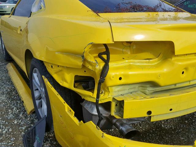 2G1FA1E36E9284160 - 2014 CHEVROLET CAMARO LS YELLOW photo 9