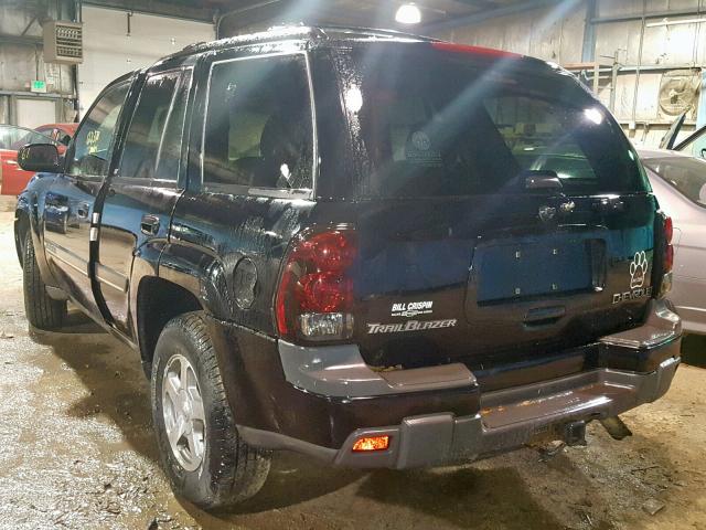 1GNDT13S322267241 - 2002 CHEVROLET TRAILBLAZE BLACK photo 3