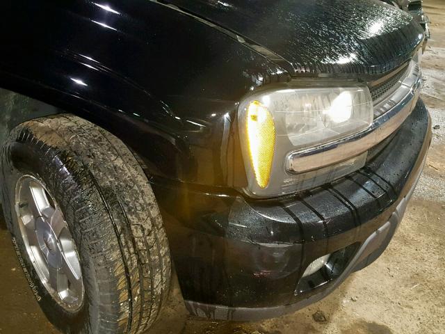 1GNDT13S322267241 - 2002 CHEVROLET TRAILBLAZE BLACK photo 9