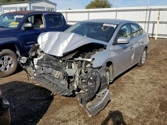 3N1AB7AP3GY267896 - 2016 NISSAN SENTRA S SILVER photo 2