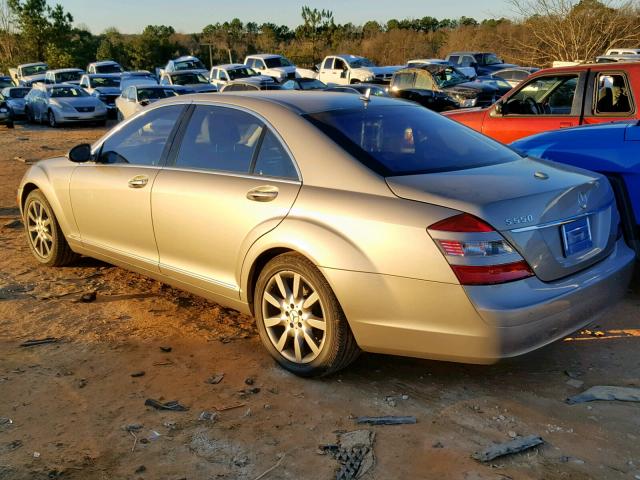 WDDNG71X37A078756 - 2007 MERCEDES-BENZ S 550 BEIGE photo 3