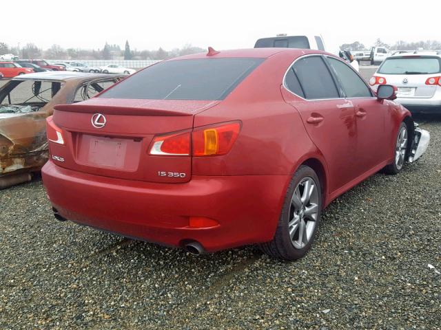 JTHBE262295022823 - 2009 LEXUS IS 350 RED photo 4