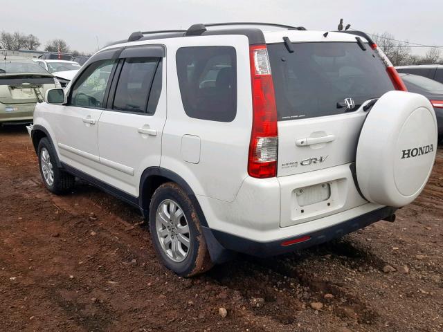 JHLRD78925C030505 - 2005 HONDA CR-V SE WHITE photo 3