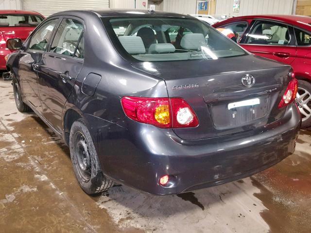 1NXBU4EE7AZ277369 - 2010 TOYOTA COROLLA BA GRAY photo 3