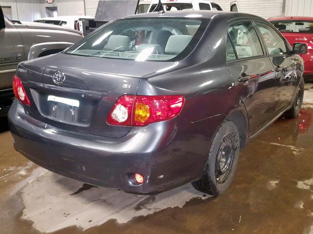 1NXBU4EE7AZ277369 - 2010 TOYOTA COROLLA BA GRAY photo 4