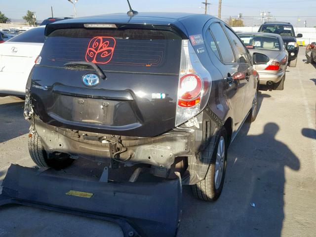 JTDKDTB38E1080638 - 2014 TOYOTA PRIUS C BLACK photo 4