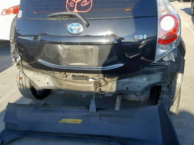 JTDKDTB38E1080638 - 2014 TOYOTA PRIUS C BLACK photo 9