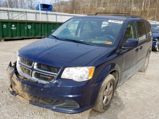 2C4RDGCG5CR365104 - 2012 DODGE GRAND CARA BLUE photo 2