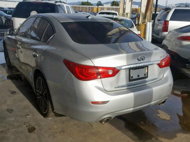 JN1BV7AP4FM336317 - 2015 INFINITI Q50 BASE SILVER photo 3