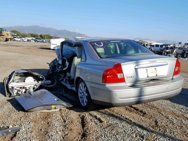 YV1TS59H841377361 - 2004 VOLVO S80 2.5T SILVER photo 3