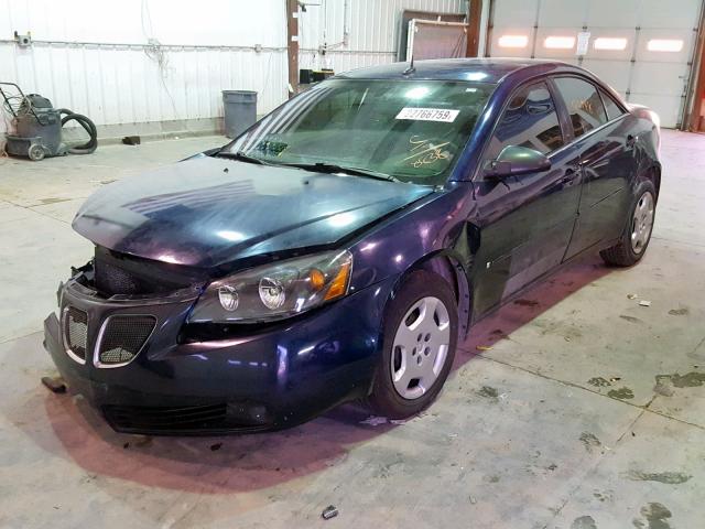 1G2ZF57B584118838 - 2008 PONTIAC G6 VALUE L BLUE photo 2