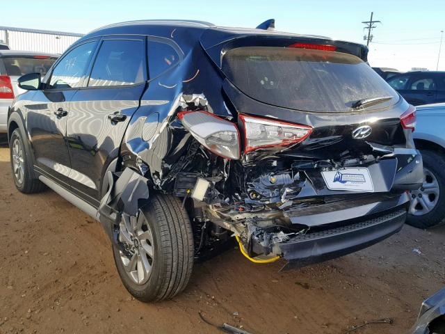 KM8J3CA40JU820132 - 2018 HYUNDAI TUCSON SEL BLACK photo 3