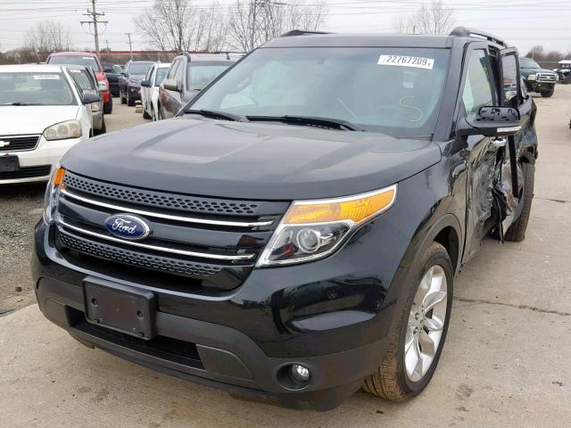 1FM5K8F85EGC57824 - 2014 FORD EXPLORER L BLACK photo 2