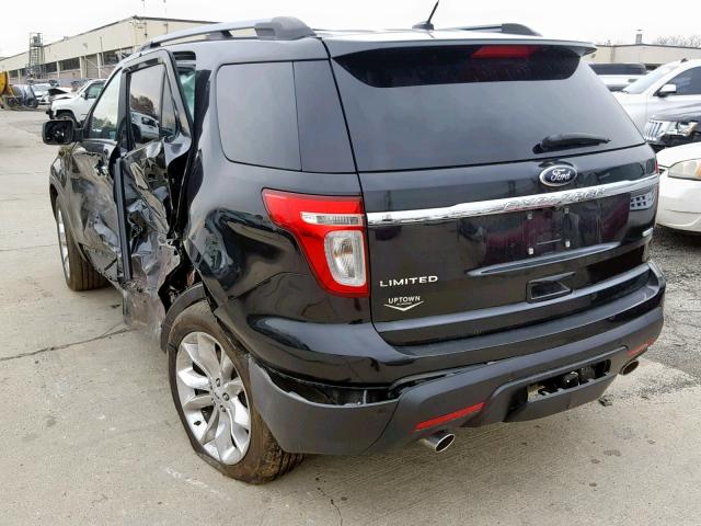 1FM5K8F85EGC57824 - 2014 FORD EXPLORER L BLACK photo 3