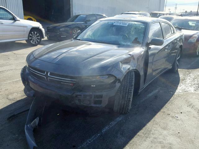 2C3CDXBG8HH537649 - 2017 DODGE CHARGER SE GRAY photo 2