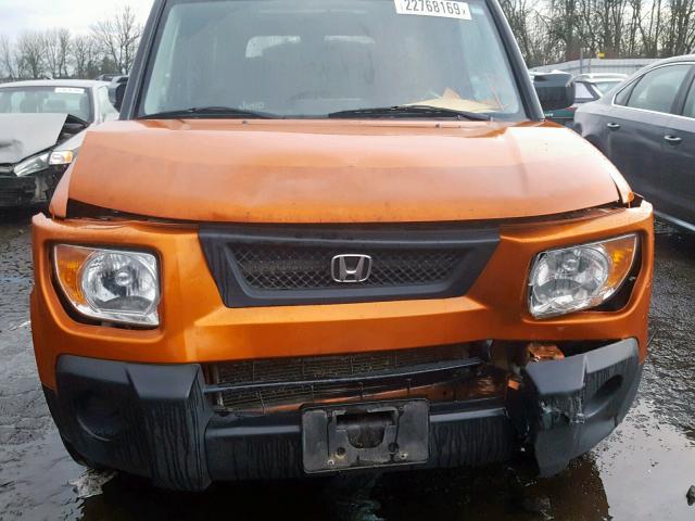 5J6YH28716L021725 - 2006 HONDA ELEMENT EX ORANGE photo 9