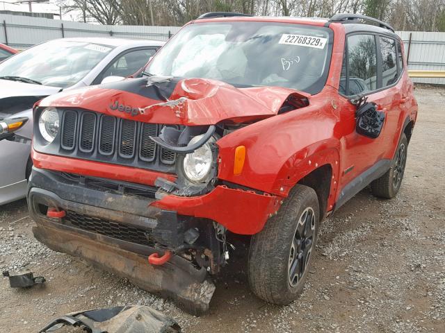 ZACCJBCB5HPF01765 - 2017 JEEP RENEGADE T RED photo 2