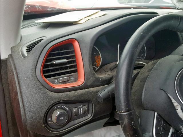 ZACCJBCB5HPF01765 - 2017 JEEP RENEGADE T RED photo 9