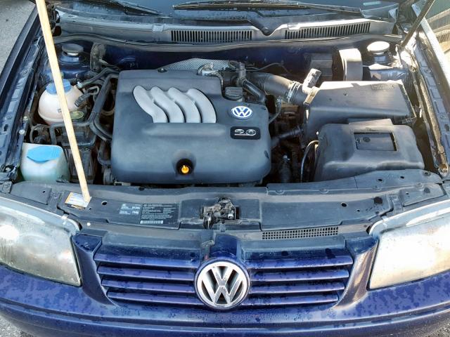 3VWSK69M42M118755 - 2002 VOLKSWAGEN JETTA GLS BLUE photo 7