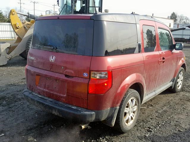 5J6YH28757L003147 - 2007 HONDA ELEMENT EX BURGUNDY photo 4