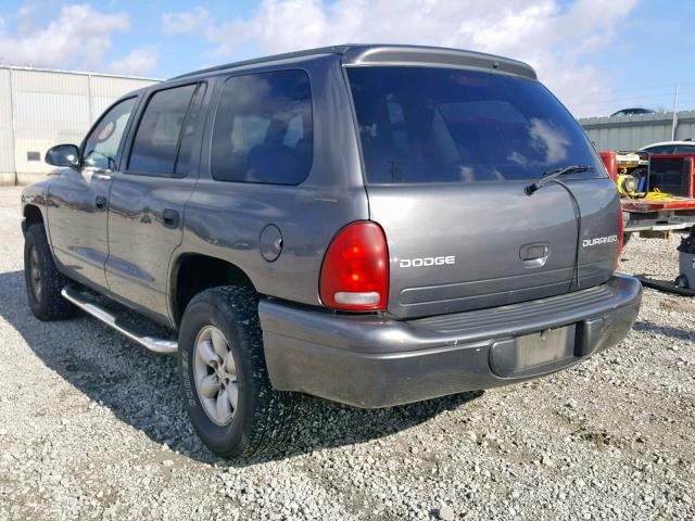 1D4HS38N93F574986 - 2003 DODGE DURANGO SP GRAY photo 3