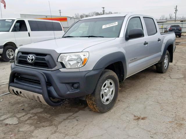 5TFJX4CN7DX025991 - 2013 TOYOTA TACOMA DOU GRAY photo 2