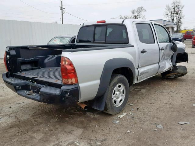 5TFJX4CN7DX025991 - 2013 TOYOTA TACOMA DOU GRAY photo 4