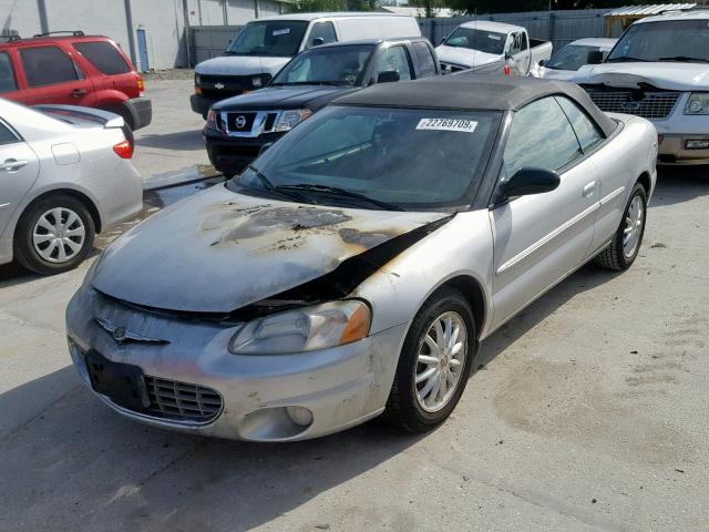 1C3EL55T93N602081 - 2003 CHRYSLER SEBRING LX SILVER photo 2