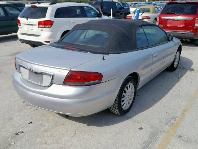 1C3EL55T93N602081 - 2003 CHRYSLER SEBRING LX SILVER photo 4