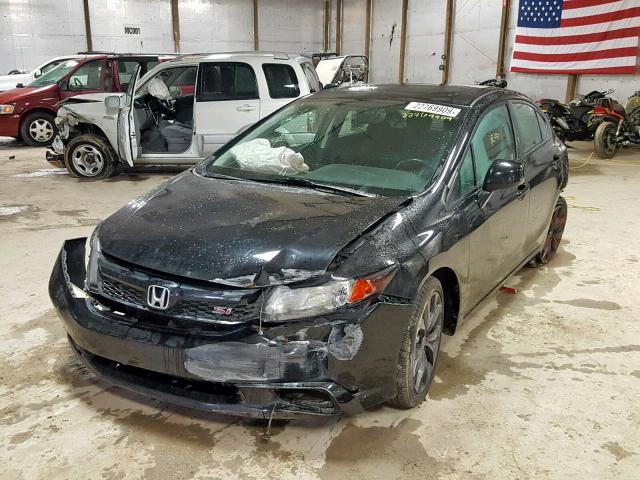 2HGFB6E50CH703014 - 2012 HONDA CIVIC SI BLACK photo 2