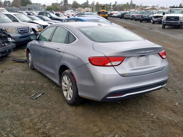 1C3CCCAB3GN126487 - 2016 CHRYSLER 200 LIMITE GRAY photo 3