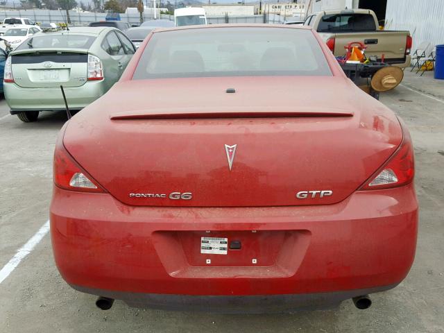 1G2ZM361X64276513 - 2006 PONTIAC G6 GTP RED photo 10