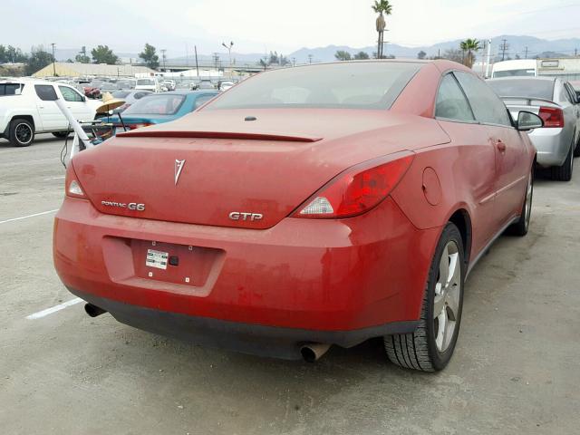 1G2ZM361X64276513 - 2006 PONTIAC G6 GTP RED photo 4