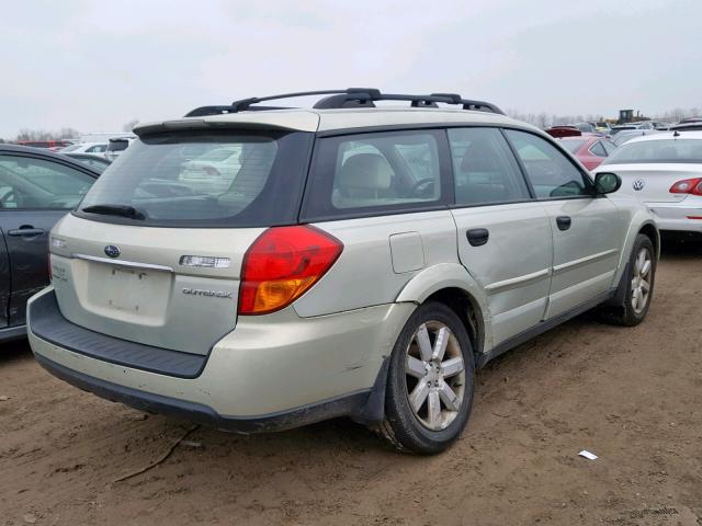 4S4BP61C767363326 - 2006 SUBARU LEGACY OUT BEIGE photo 4