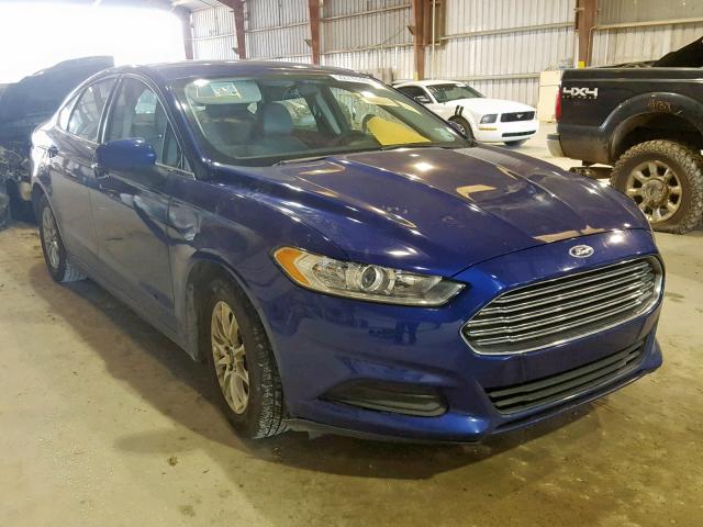 1FA6P0G76F5105359 - 2015 FORD FUSION S BLUE photo 1