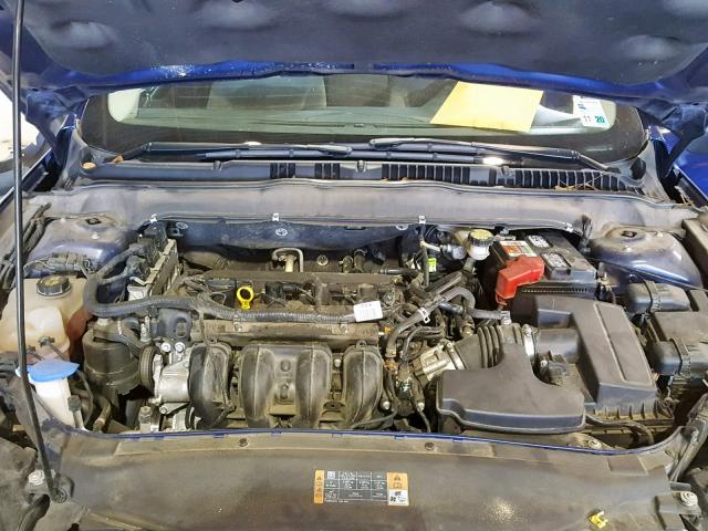 1FA6P0G76F5105359 - 2015 FORD FUSION S BLUE photo 7