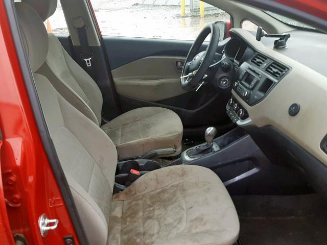 KNADM4A39E6407841 - 2014 KIA RIO LX RED photo 5