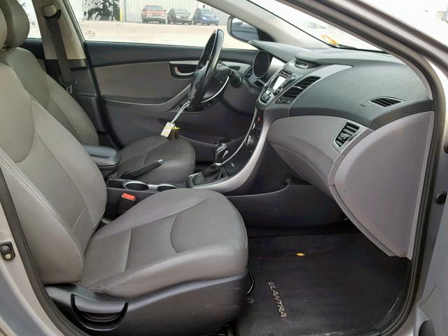 KMHDH4AH0EU035994 - 2014 HYUNDAI ELANTRA SE GRAY photo 5