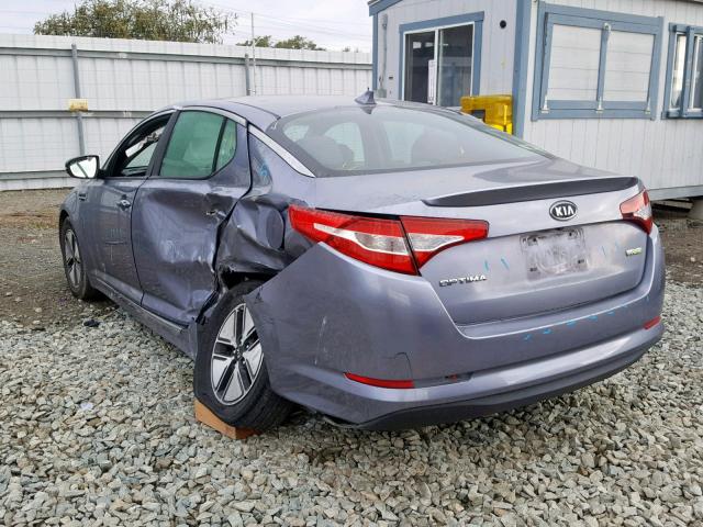 KNAGM4ADXB5006418 - 2011 KIA OPTIMA HYB 蓝色 照片 3