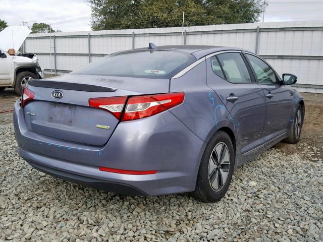 KNAGM4ADXB5006418 - 2011 KIA OPTIMA HYB BLUE photo 4