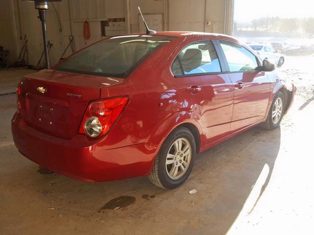 1G1JA5SH2C4120258 - 2012 CHEVROLET SONIC LS MAROON photo 4