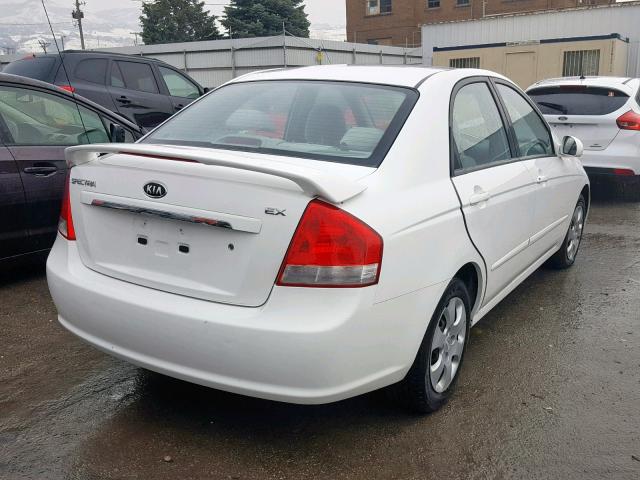 KNAFE122275466233 - 2007 KIA SPECTRA EX WHITE photo 4